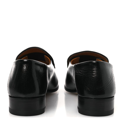 Gucci Goatskin Womens Horsebit Mid-Heel Loafers 36 Black 6 of 11