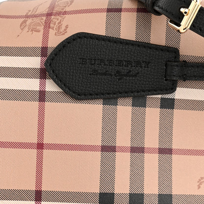Burberry Haymarket Check Colours Small Lorne Bucket Crossbody Black 7 of 10