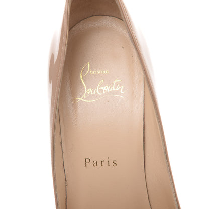 Christian Louboutin Patent Pigalle Follies 100 Pumps 37.5 Nude 7 of 8