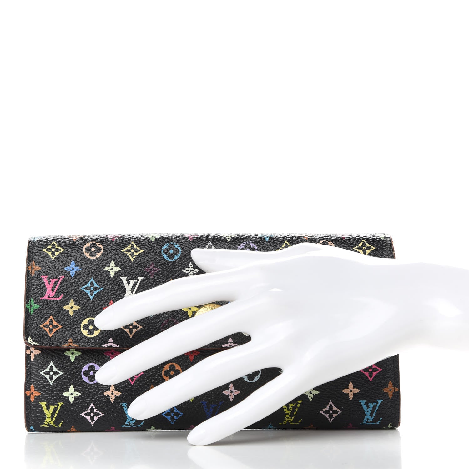 Louis Vuitton Monogram Multicolor Sarah Wallet Black Grenade 2 of 7