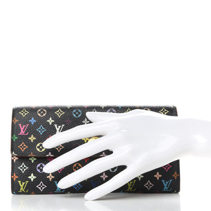 Louis Vuitton Monogram Multicolor Sarah Wallet Black Grenade 2 of 7