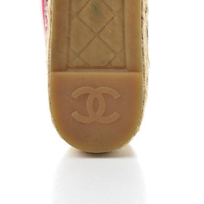 Chanel Crepe Patent CC Espadrilles 37 Multicolor Black 8 of 9