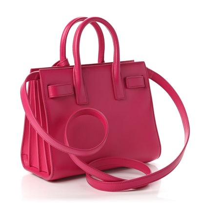 Saint Laurent Calfskin Nano Sac De Jour Lipstick Fuchsia 3 of 11