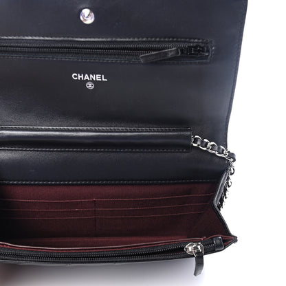 Chanel Lambskin Quilted Wallet On Chain WOC Black 4 of 4