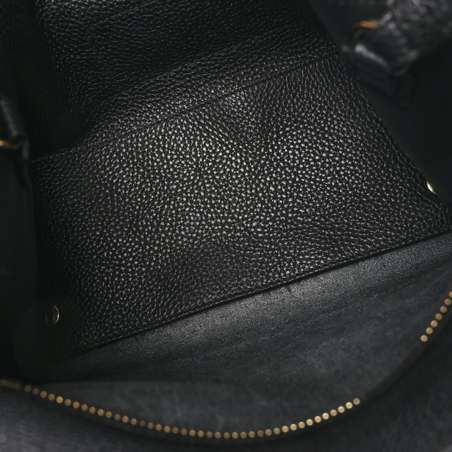 Grained Calfskin Double Handle Small Amy Tote Black