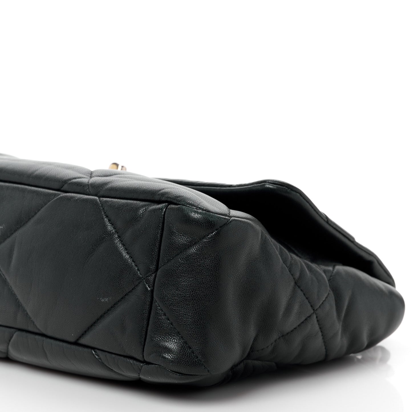 Lambskin Quilted Large Chanel 19 Flap Black