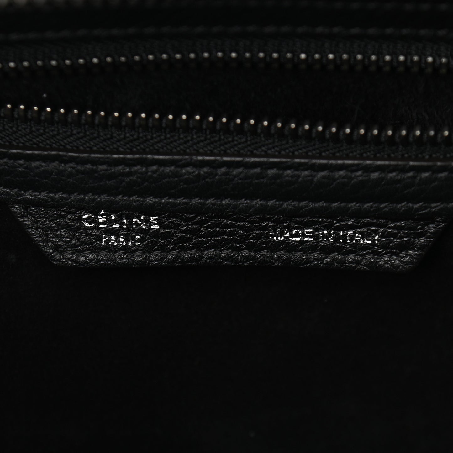 Drummed Calfskin Mini Luggage Black