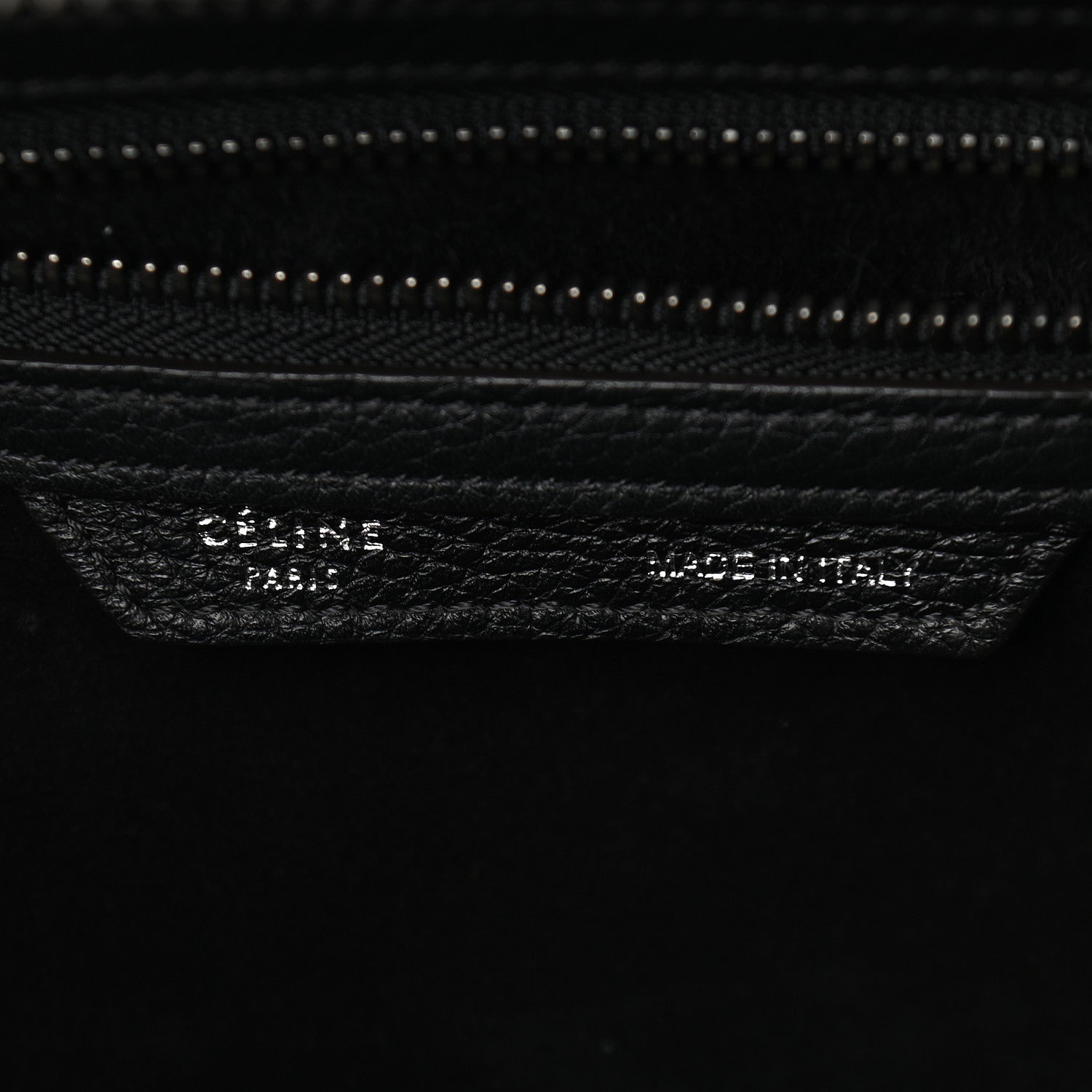 Celine Drummed Calfskin Mini Luggage Black 7 of 9