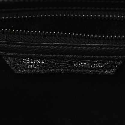 Celine Drummed Calfskin Mini Luggage Black 7 of 9