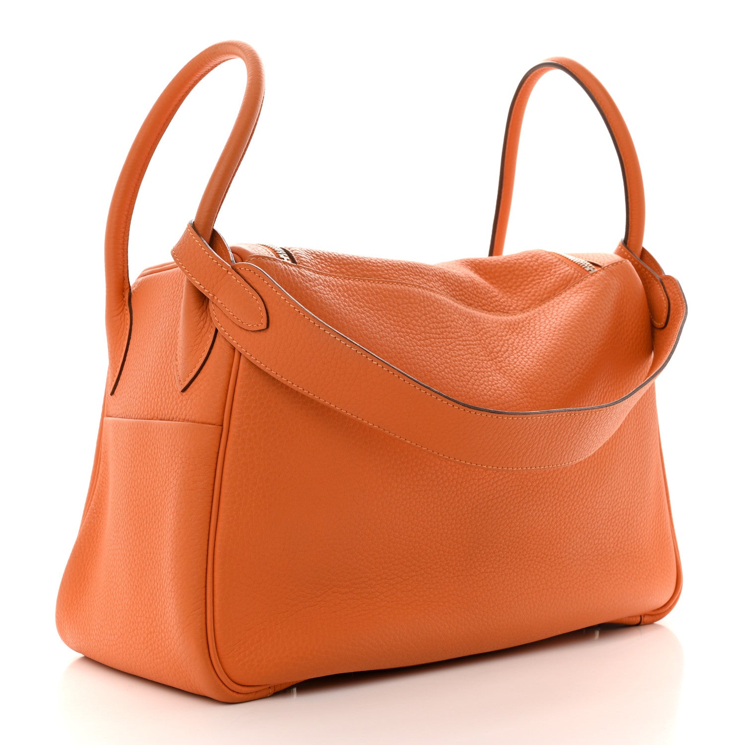 Hermes Taurillon Clemence Lindy 34 Orange 3 of 14