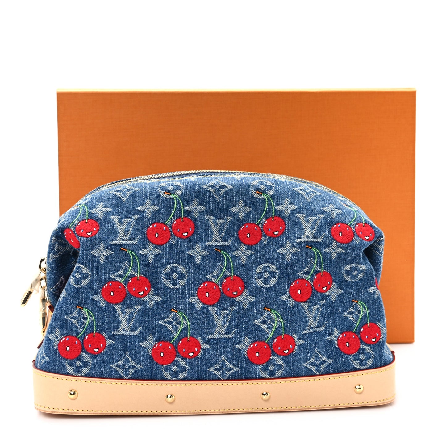 LV X TM Monogram Denim Cerises Cosmetic Pouch GM