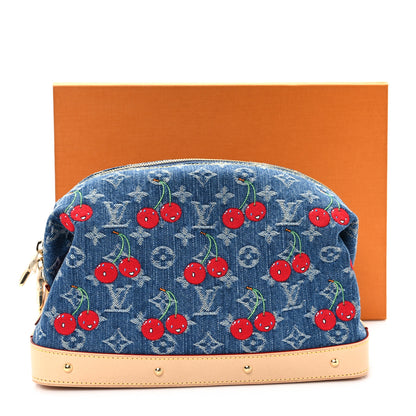 Louis Vuitton LV X TM Monogram Denim Cerises Cosmetic Pouch GM 7 of 7