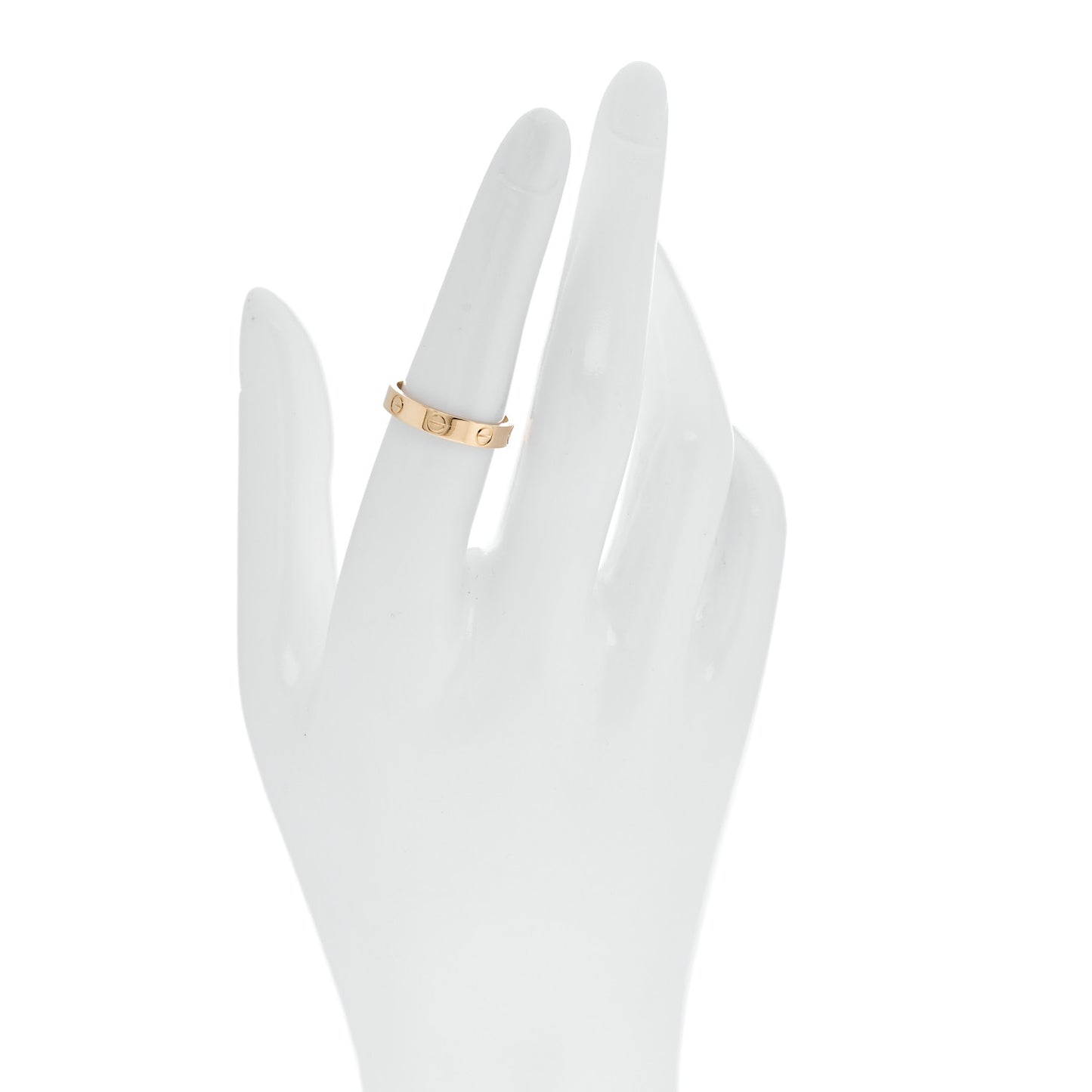 18K Yellow Gold 3.5mm LOVE Wedding Band Ring 53 6.5