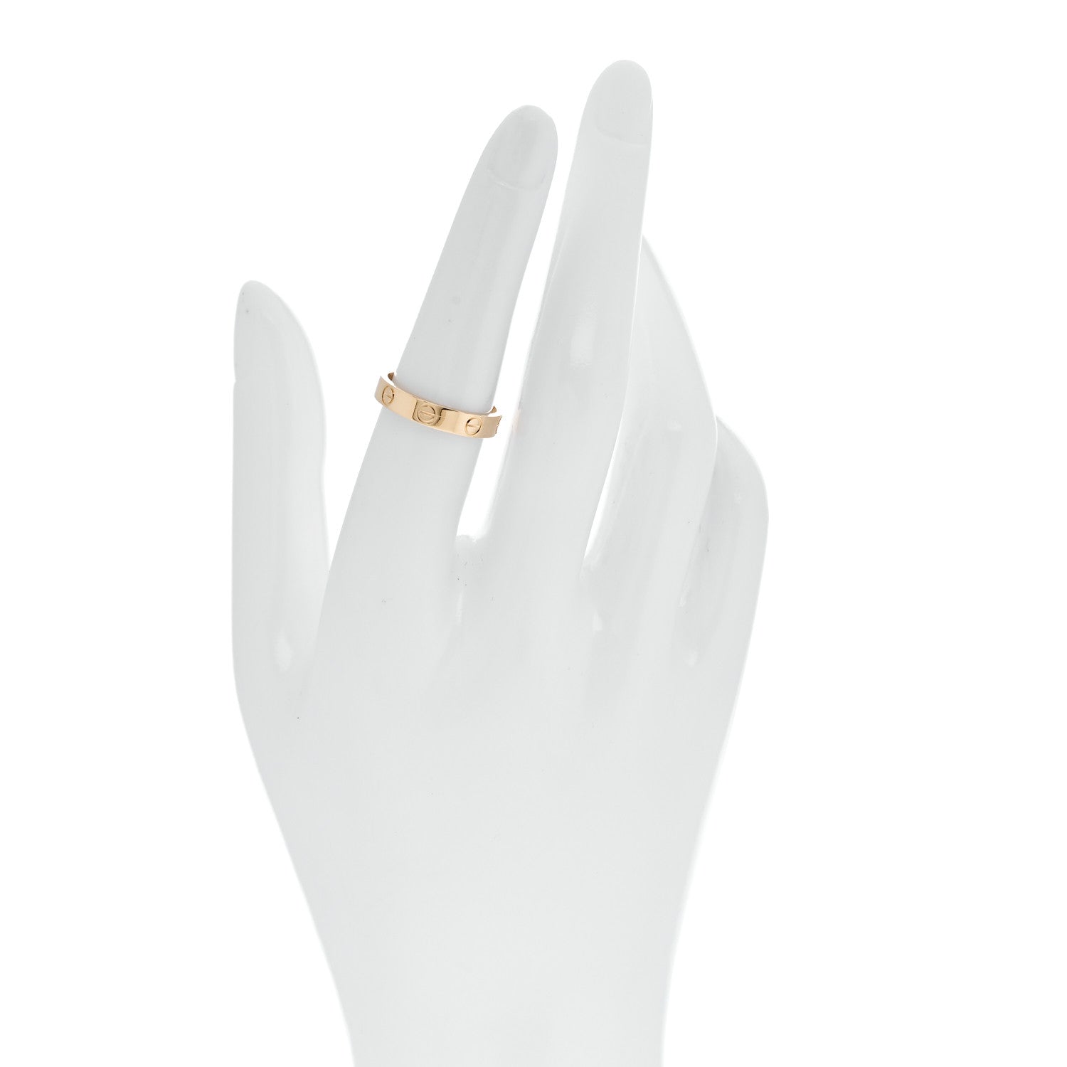 Cartier 18K Yellow Gold 3.5mm LOVE Wedding Band Ring 53 6.5 2 of 5