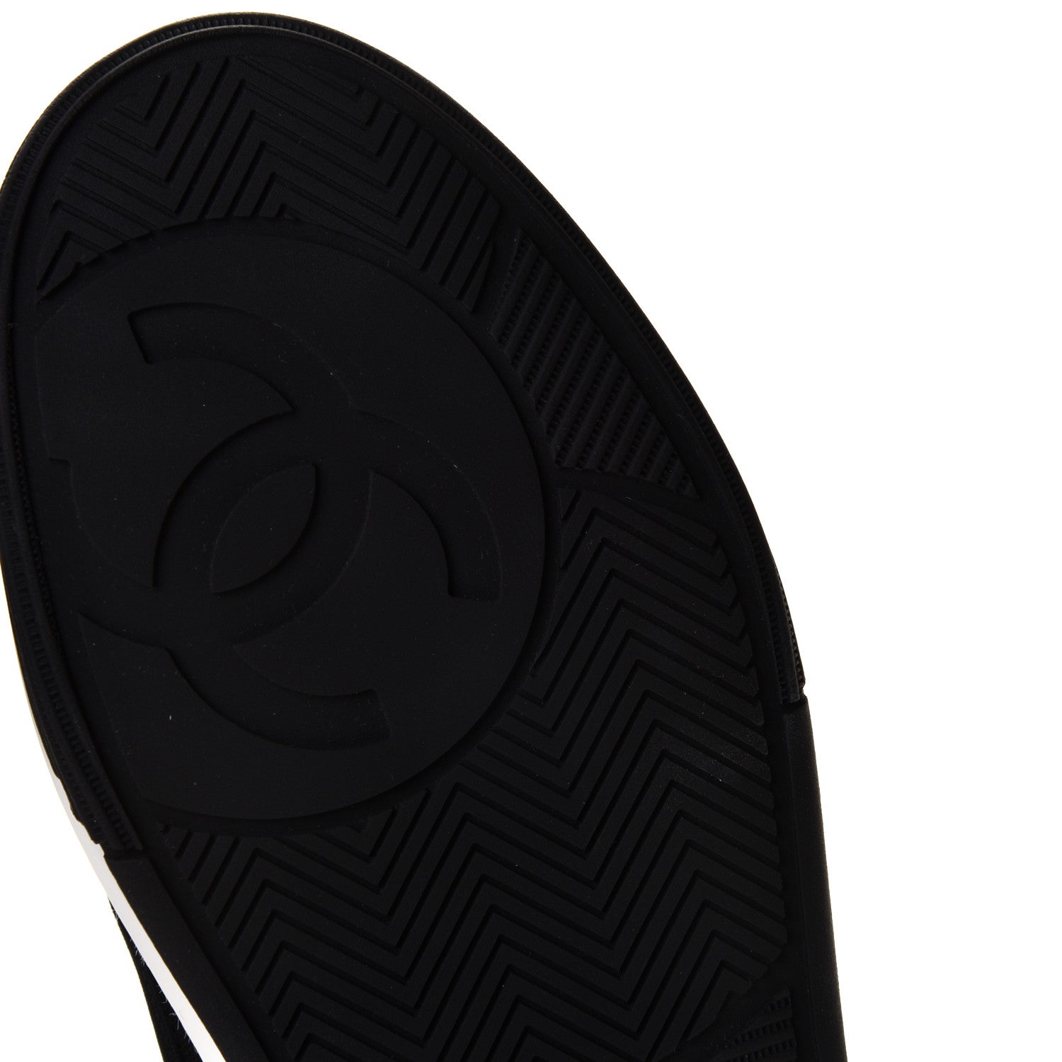 Chanel Fabric Womens Logo Sneakers 41 Black White 8 of 10