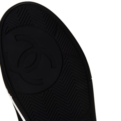 Chanel Fabric Womens Logo Sneakers 41 Black White 8 of 10