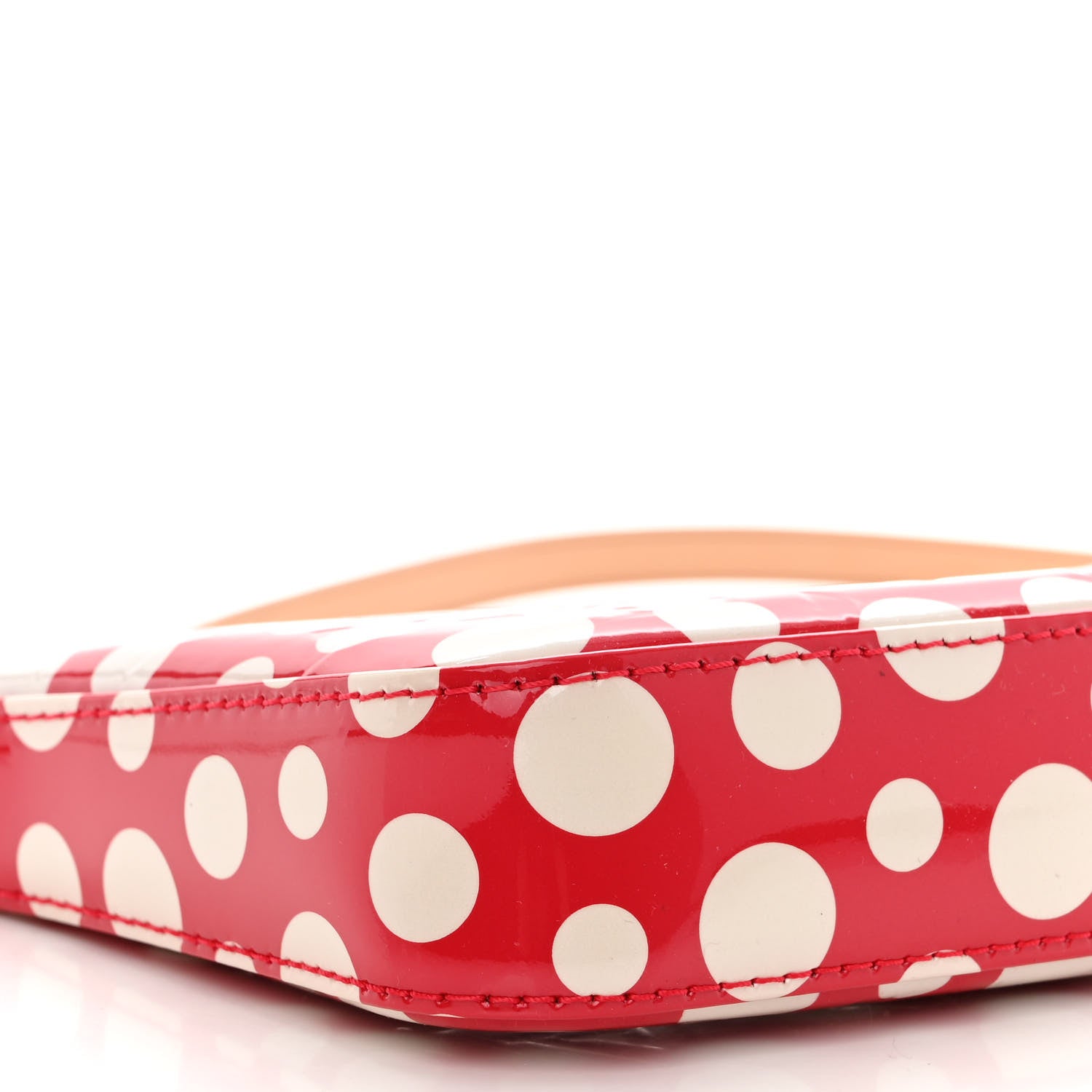 Louis Vuitton Vernis Kusama Infinity Dots Pochette Accessories Red 8 of 9