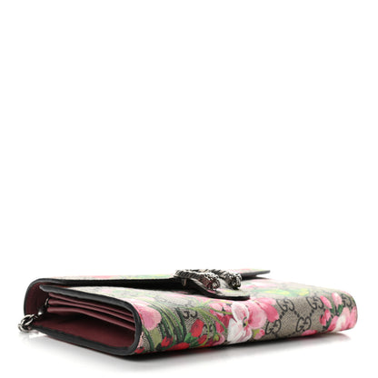 Gucci GG Supreme Monogram Blooms Mini Dionysus Chain Wallet Beige Multicolor Dry Rose 4 of 11