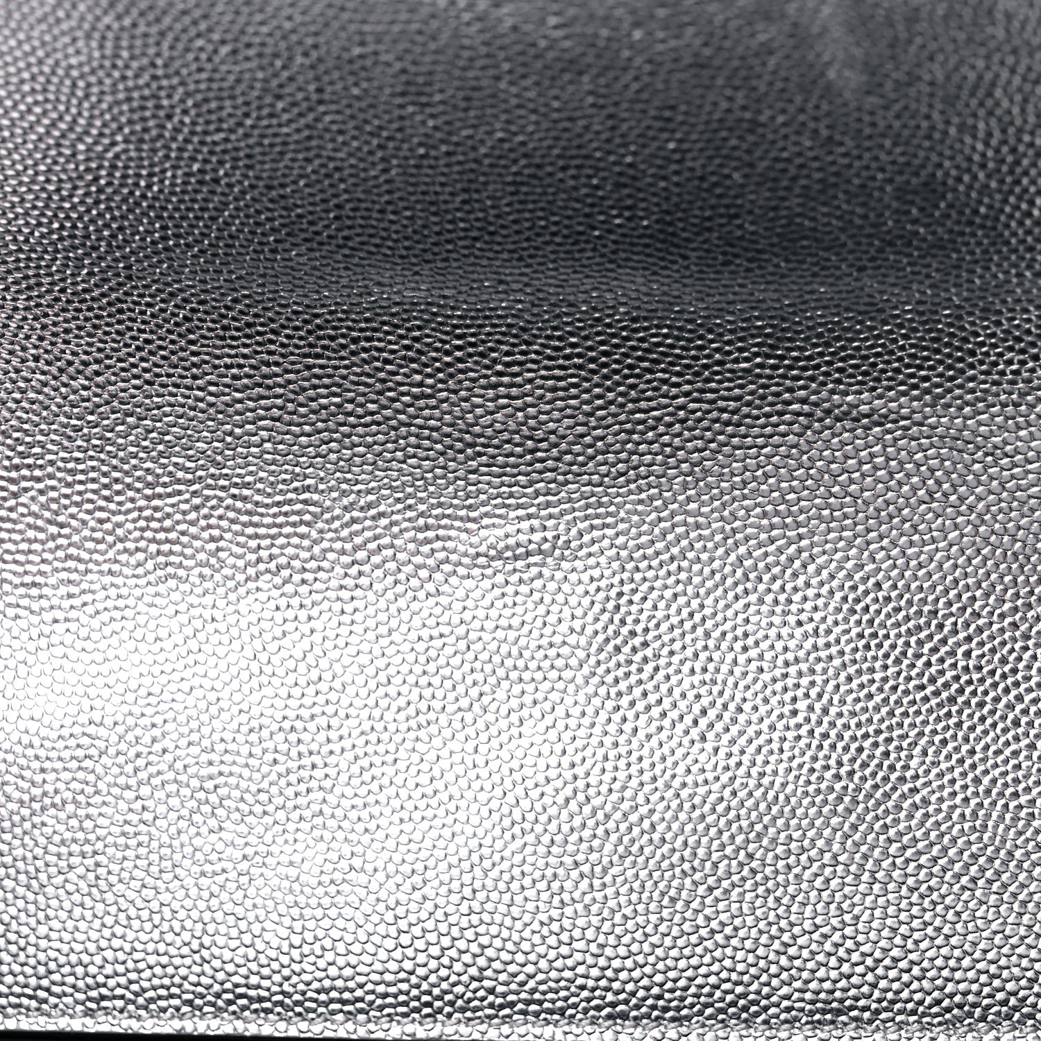 Saint Laurent Metallic Grain De Poudre Matelasse Chevron Medium Monogram Satchel Silver 12 of 12