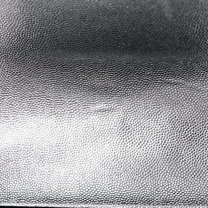Saint Laurent Metallic Grain De Poudre Matelasse Chevron Medium Monogram Satchel Silver 12 of 12