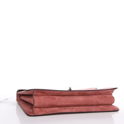 Valentino Garavani Suede Panther Shoulder Bag Antique Rose 4 of 7