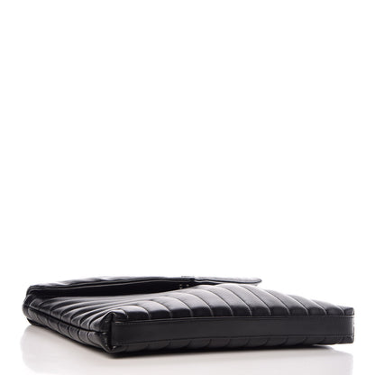 Saint Laurent Calfskin Y Quilted Monogram Loulou Document Holder Black 4 of 11
