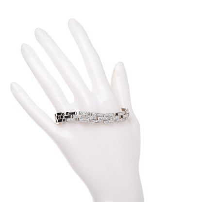 Cartier 18K White Gold Diamond Maillon Panthere Link Bracelet 2 of 5