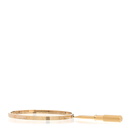Cartier 18K Yellow Gold Small LOVE Bracelet 17 3 of 5