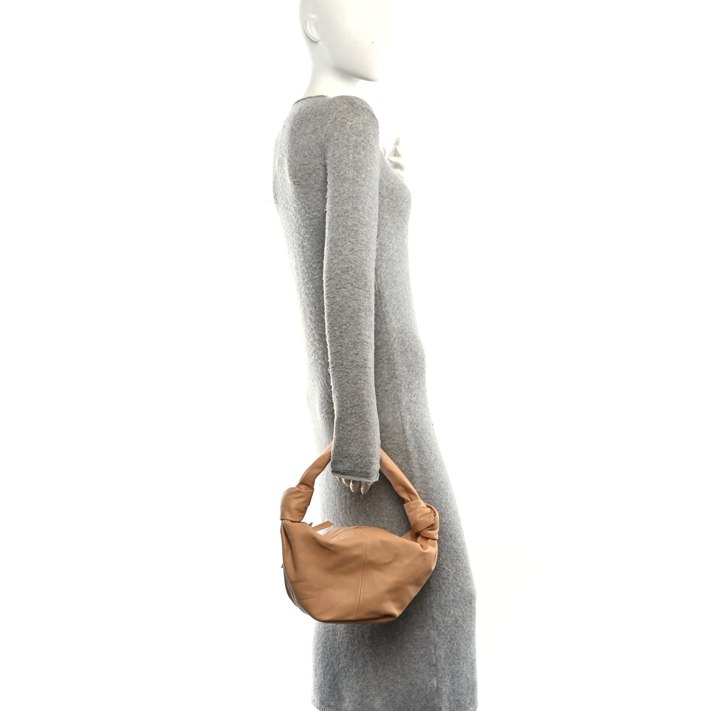 Calfskin Mini Double Knot Bag Almond