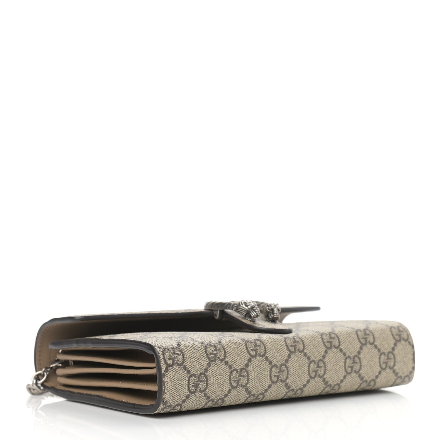 Gucci GG Supreme Monogram Mini Dionysus Chain Wallet Beige Taupe 4 of 9