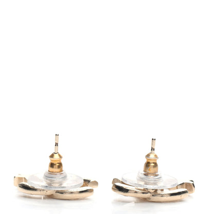 Chanel Crystal CC Starfall Earrings Gold 3 of 5