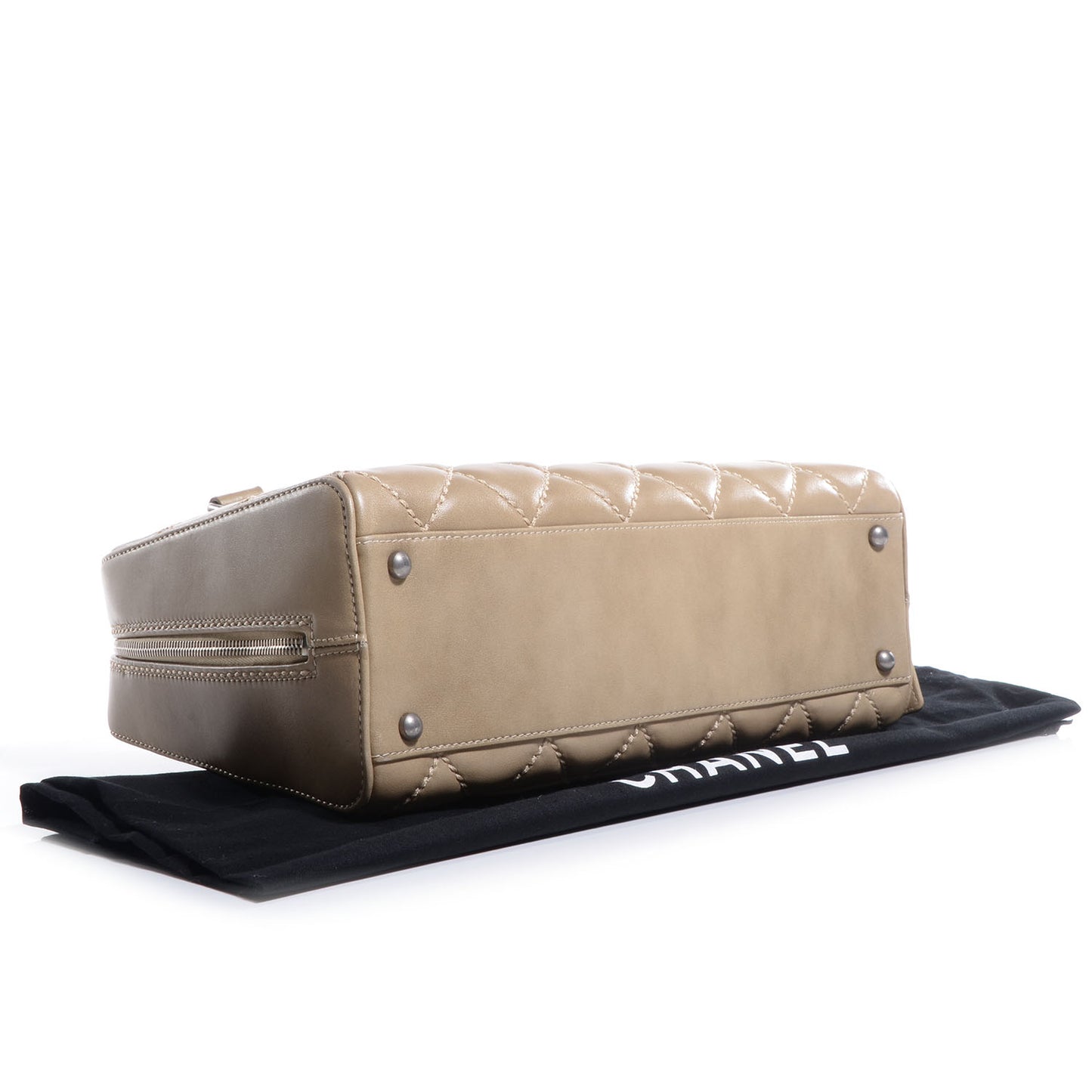 Calfskin Surpique Handbag Beige