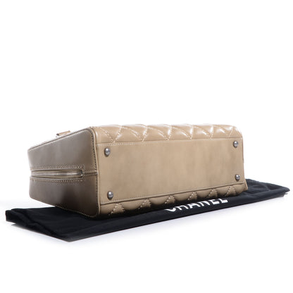 Chanel Calfskin Surpique Handbag Beige 4 of 7