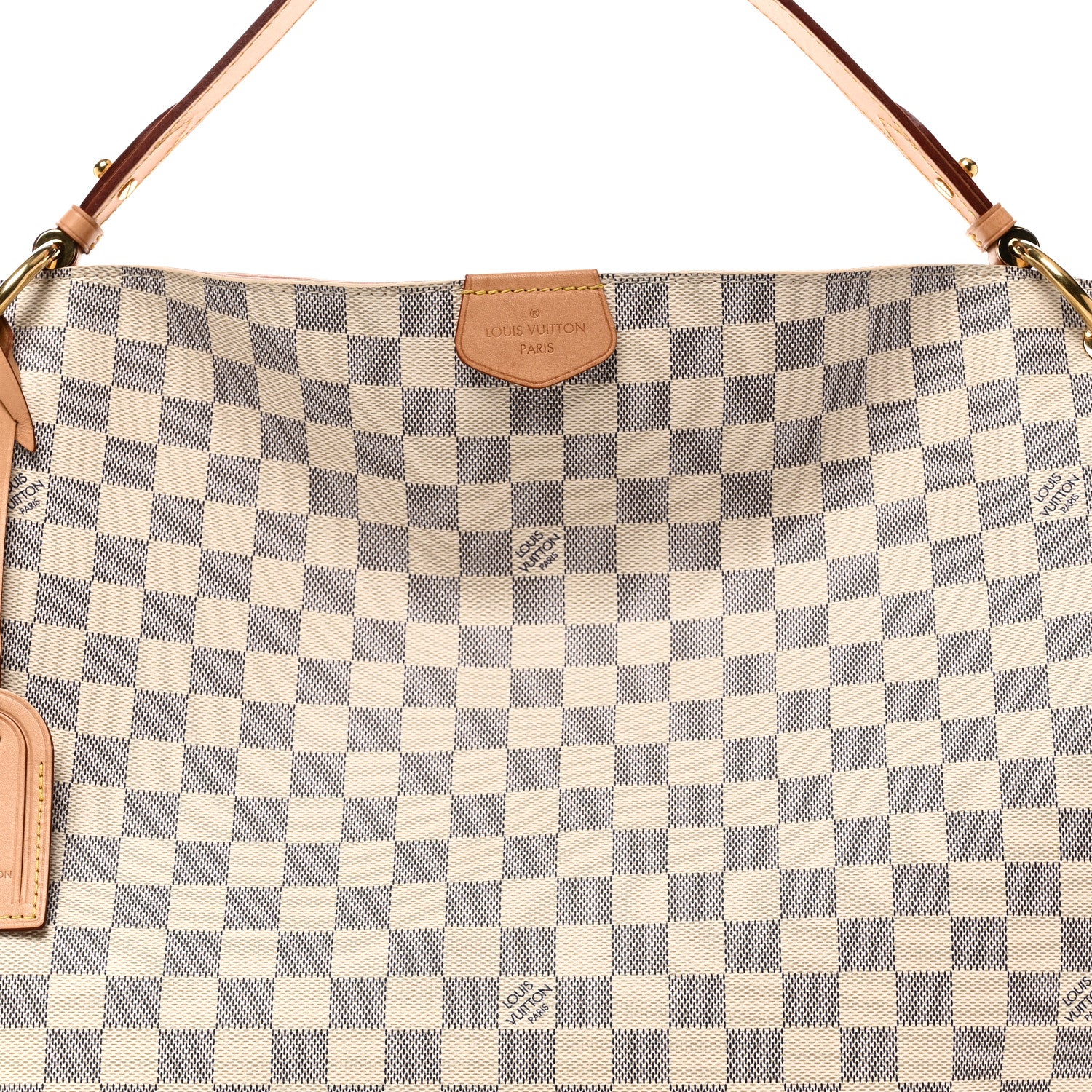 Louis Vuitton Damier Azur Graceful MM Rose Ballerine 7 of 9