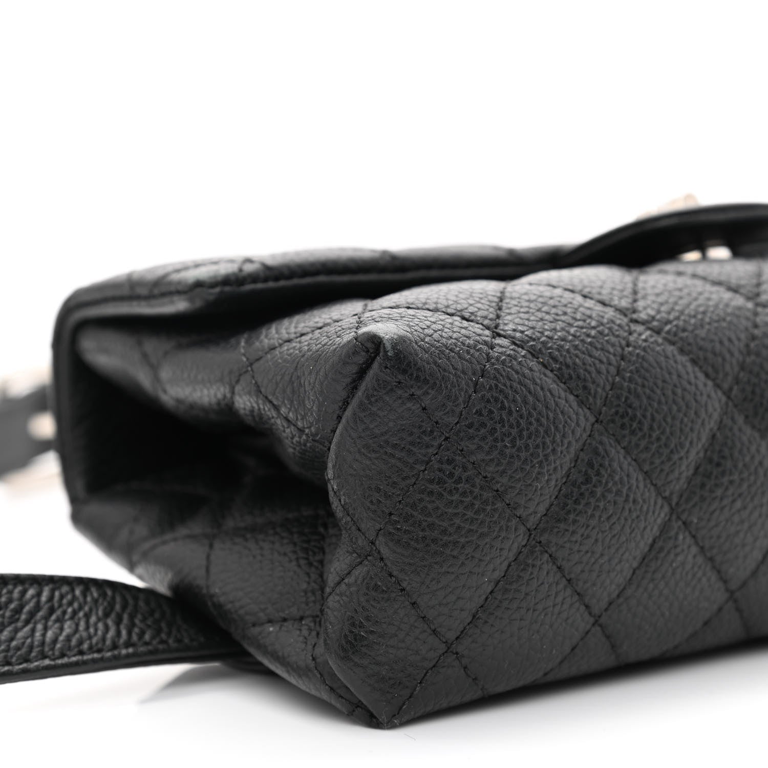 Chanel Grained Calfskin Quilted 2.55 Reissue Flap Belt Bag Clutch Black 9 of 12