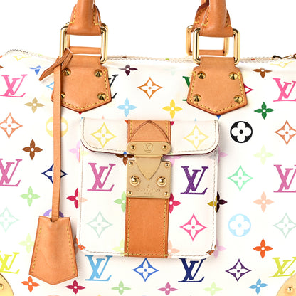 Louis Vuitton Monogram Multicolor Speedy 30 White 7 of 9