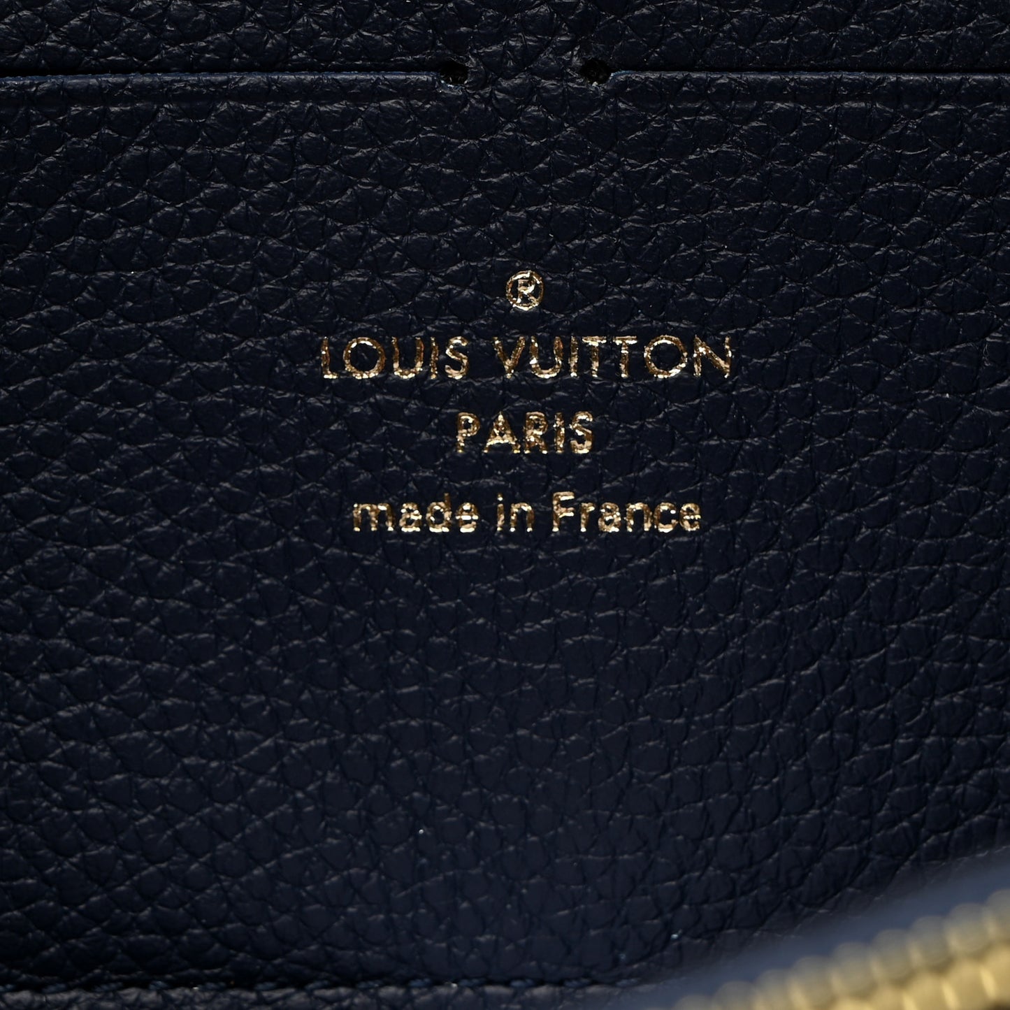 LOUIS VUITTON Empreinte Monogram Giant Clemence Wallet Dark Blue