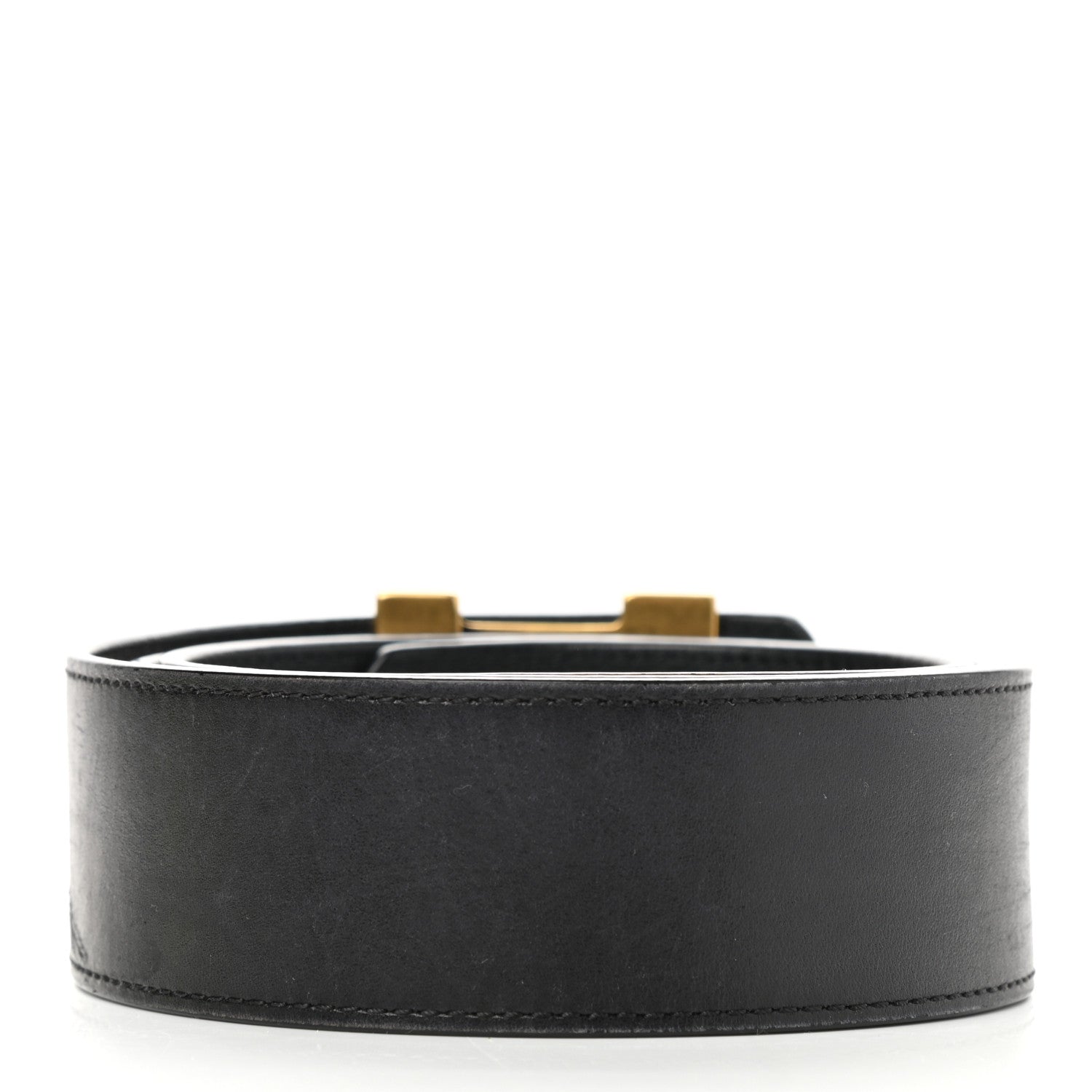 Louis Vuitton Calfskin 40mm LV Initiales Montaigne Belt 90 36 Black 2 of 6