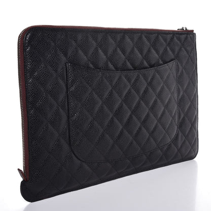 Chanel Caviar Quilted Document Portfolio Holder Black 2 of 8