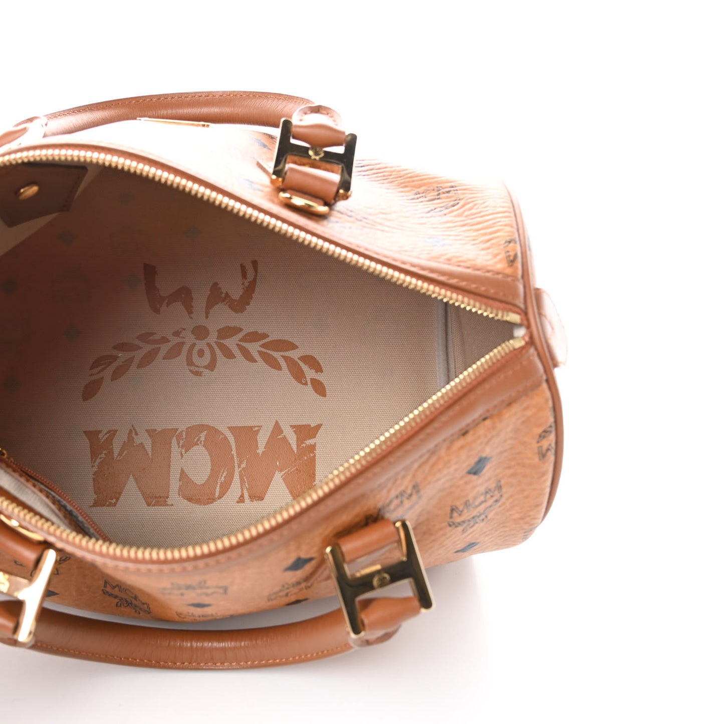 Visetos Dog Bone Boston Bag Cognac