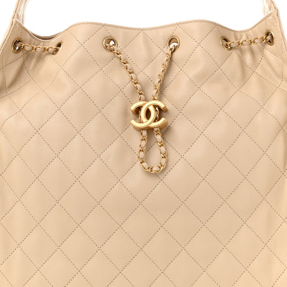 Chanel Caviar Quilted Medium Chanel 25 Handbag Beige 9 of 12