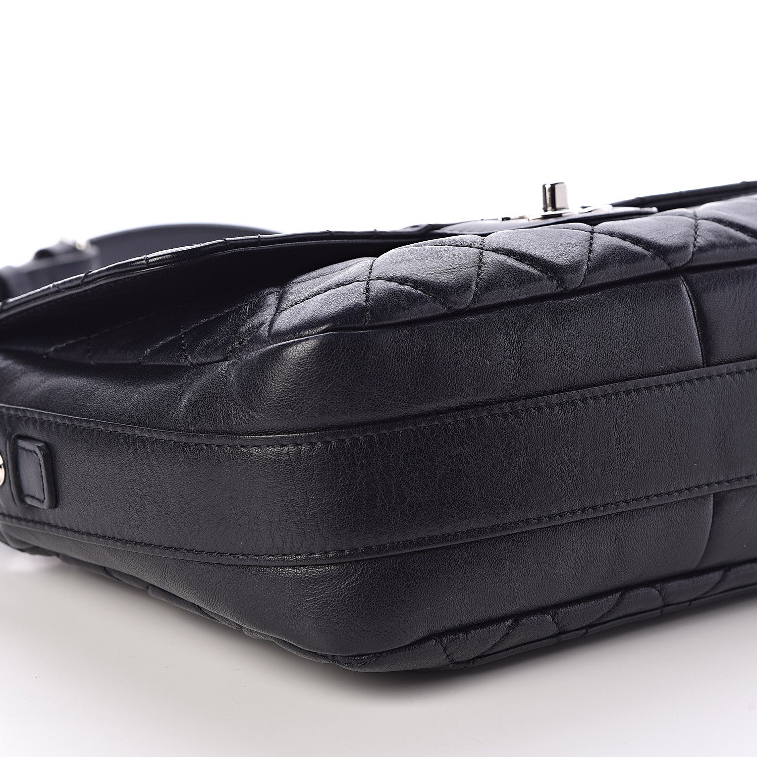 Chanel Lambskin Quilted Messenger Bag Dark Navy 10 of 14
