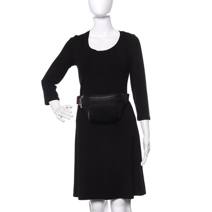 Fendi Neoprene Mesh Vitello Grace FF Pocket Belt Bag Black 2 of 9