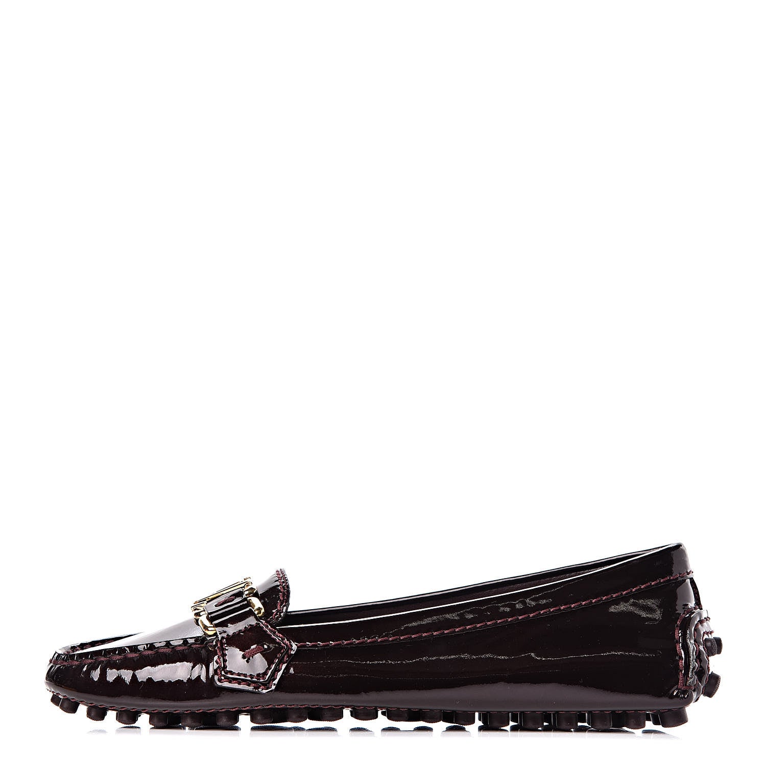 Louis Vuitton Patent Calfskin Oxford Loafers 34 Amarante 1 of 7