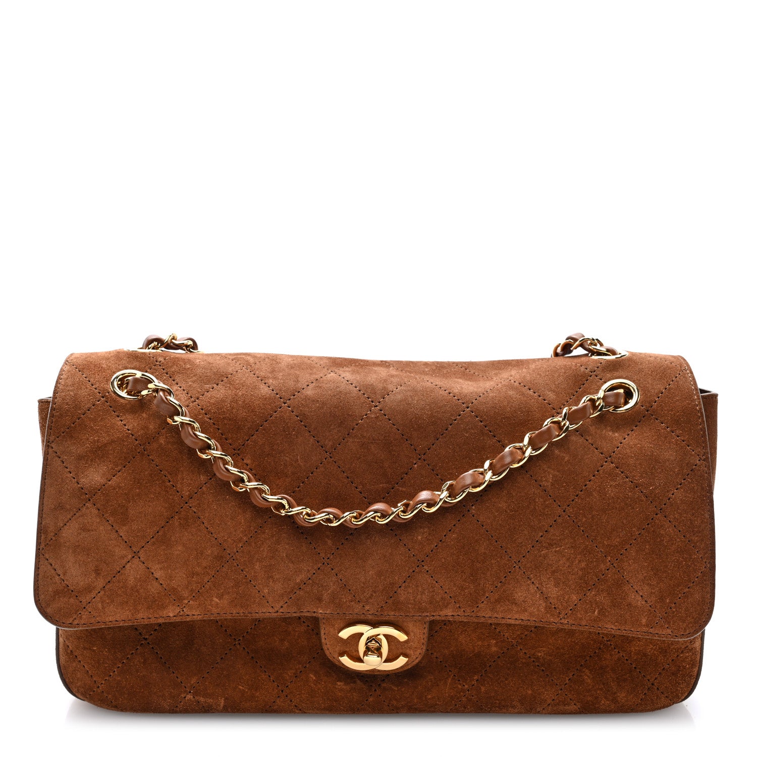 Chanel Suede Calfskin Small Souplissimo Maxi Flap Camel 1 of 9