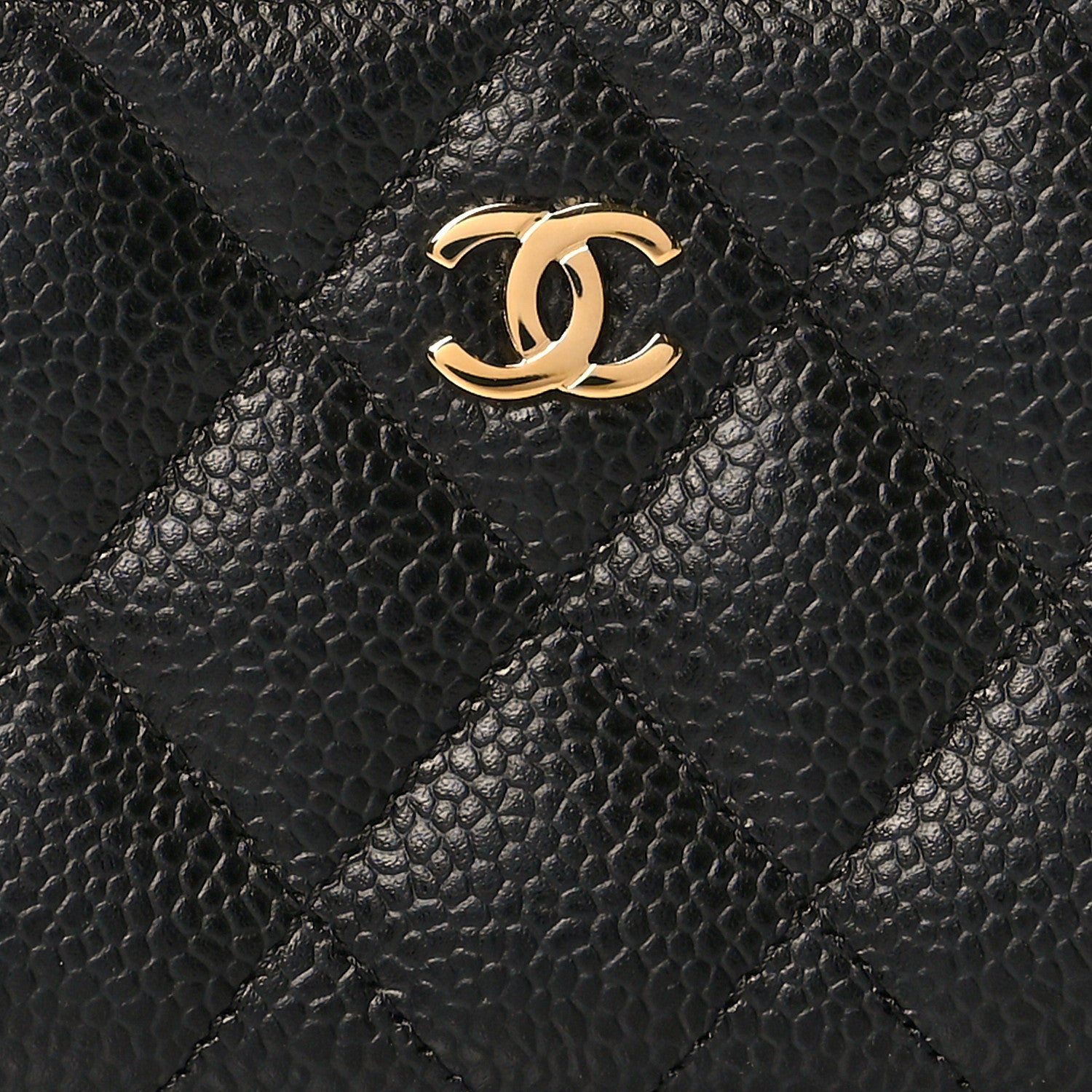 Chanel Caviar Quilted Zip Coin Purse Black 8 of 8