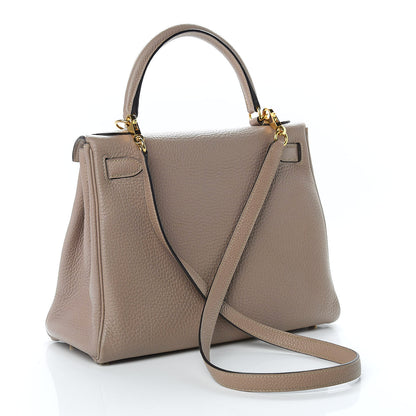 Hermes Togo Kelly Retourne 28 Gris Tourterelle 4 of 19