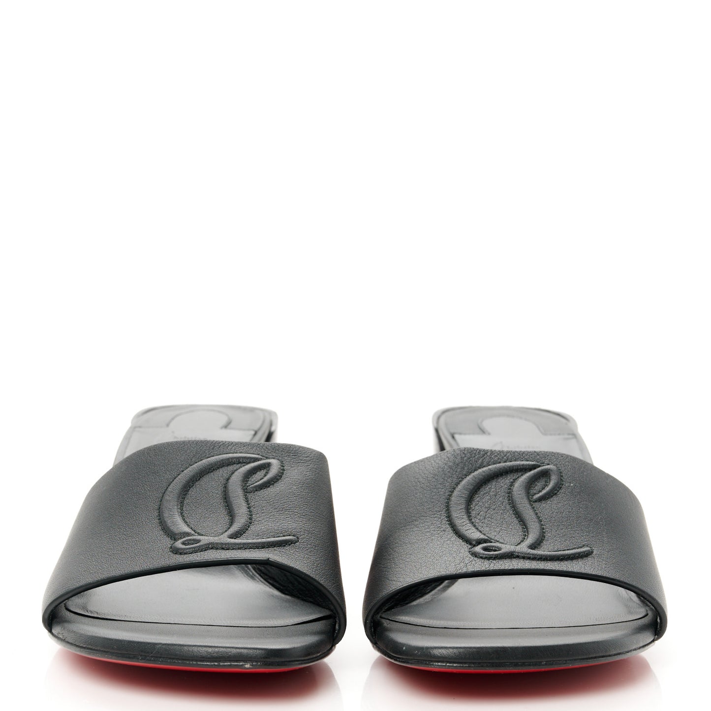 Calfskin Logo Embossed So CL 55 Mule 38 Black
