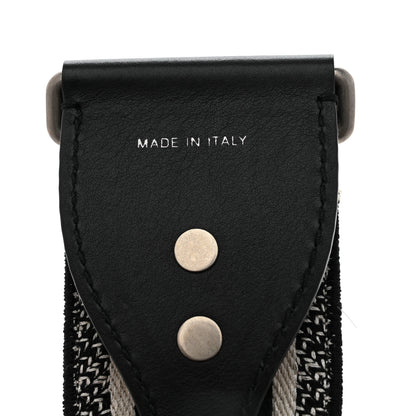 Christian Dior Canvas Embroidered Shoulder Strap Black White 3 of 5