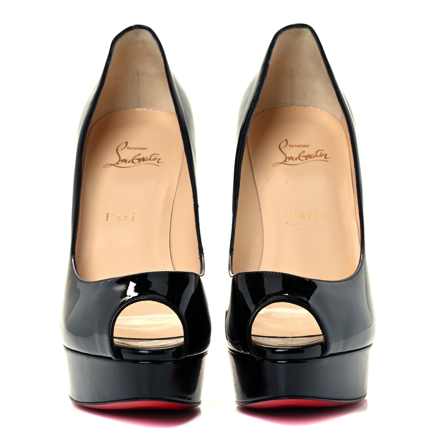 Patent Fetish Peep 130 Pumps 39.5 Black